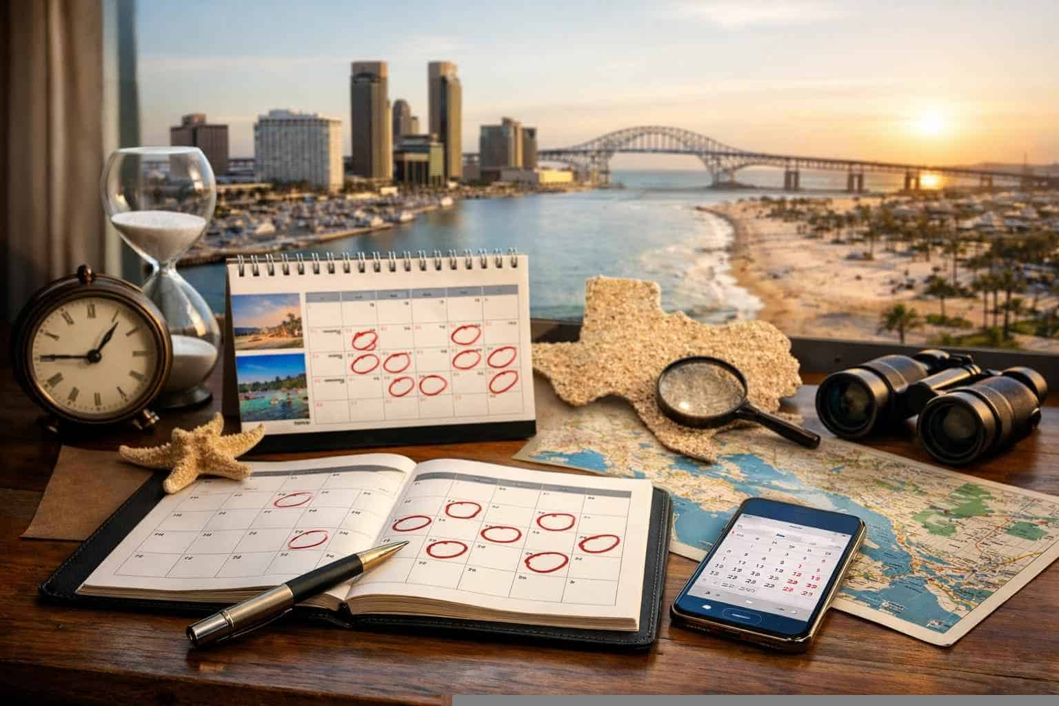 How far in advance should I reserve peak dates in Corpus Christi Texas?