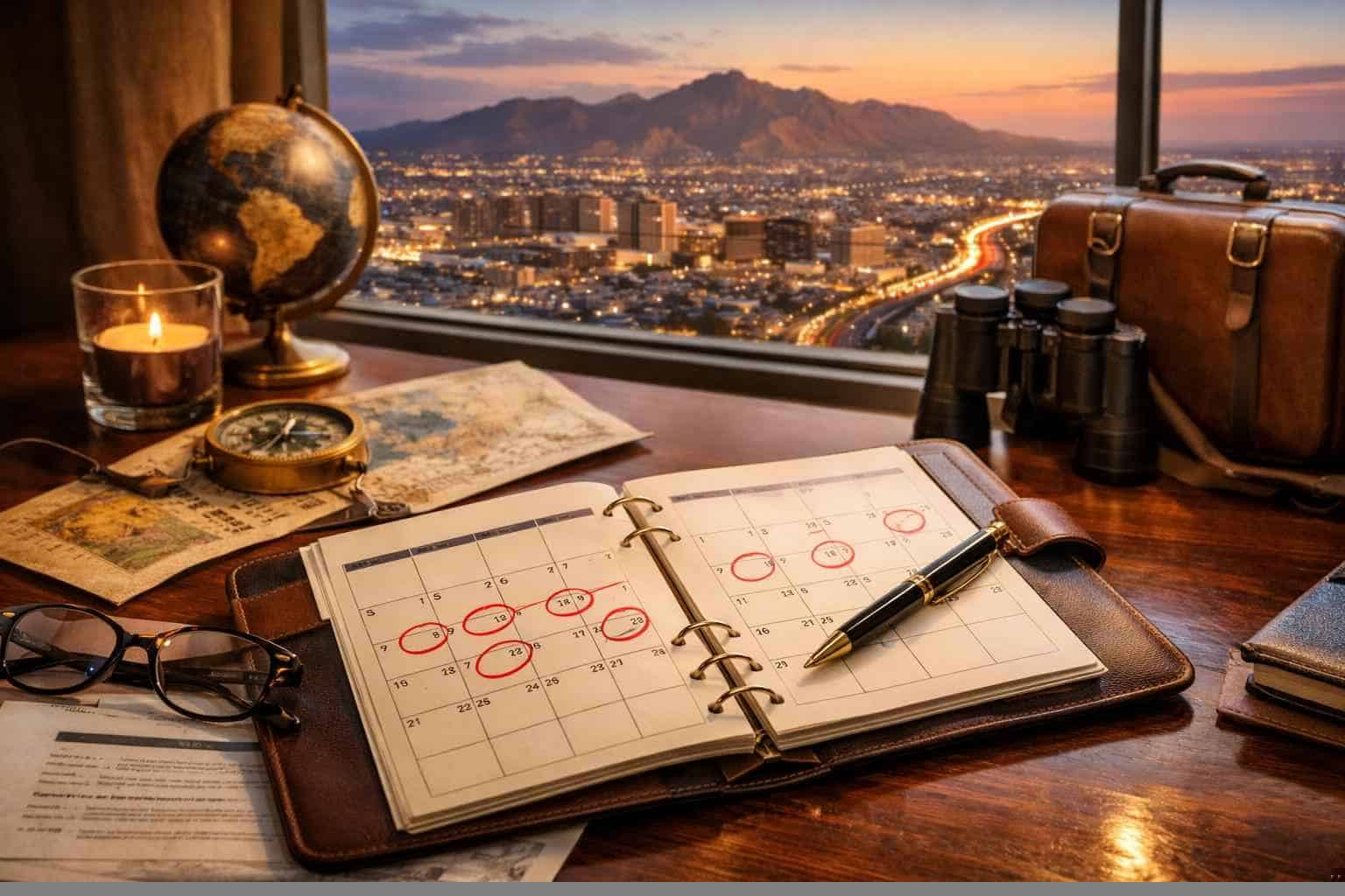 How far in advance should I reserve peak dates in El Paso Texas