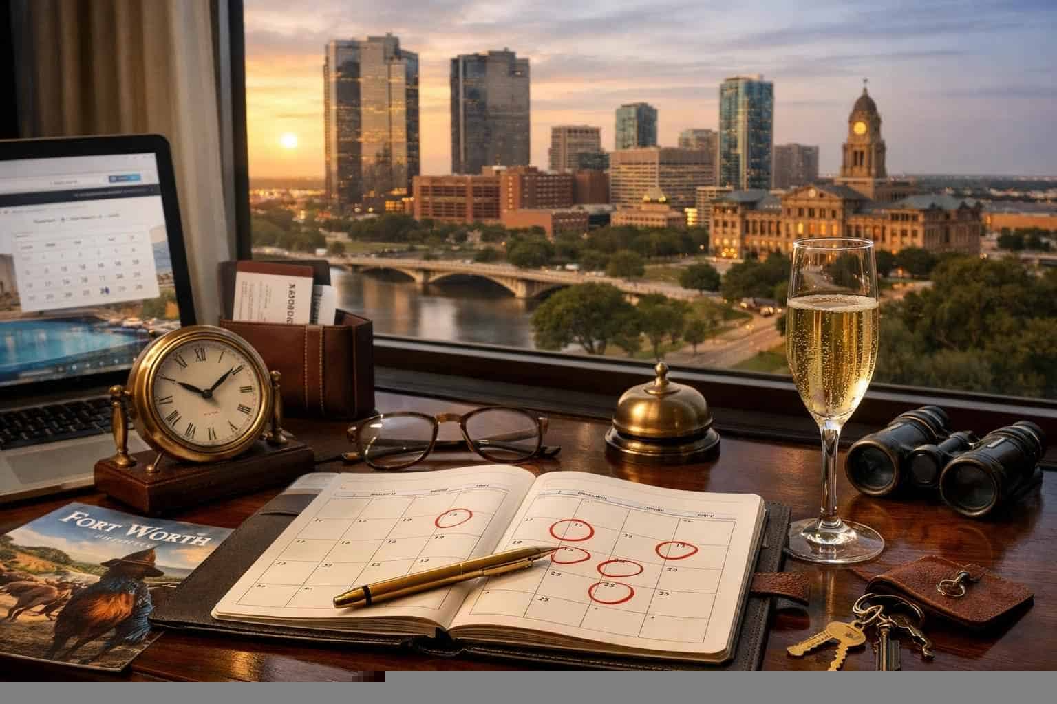 How far in advance should I reserve peak dates in Fort Worth Texas?