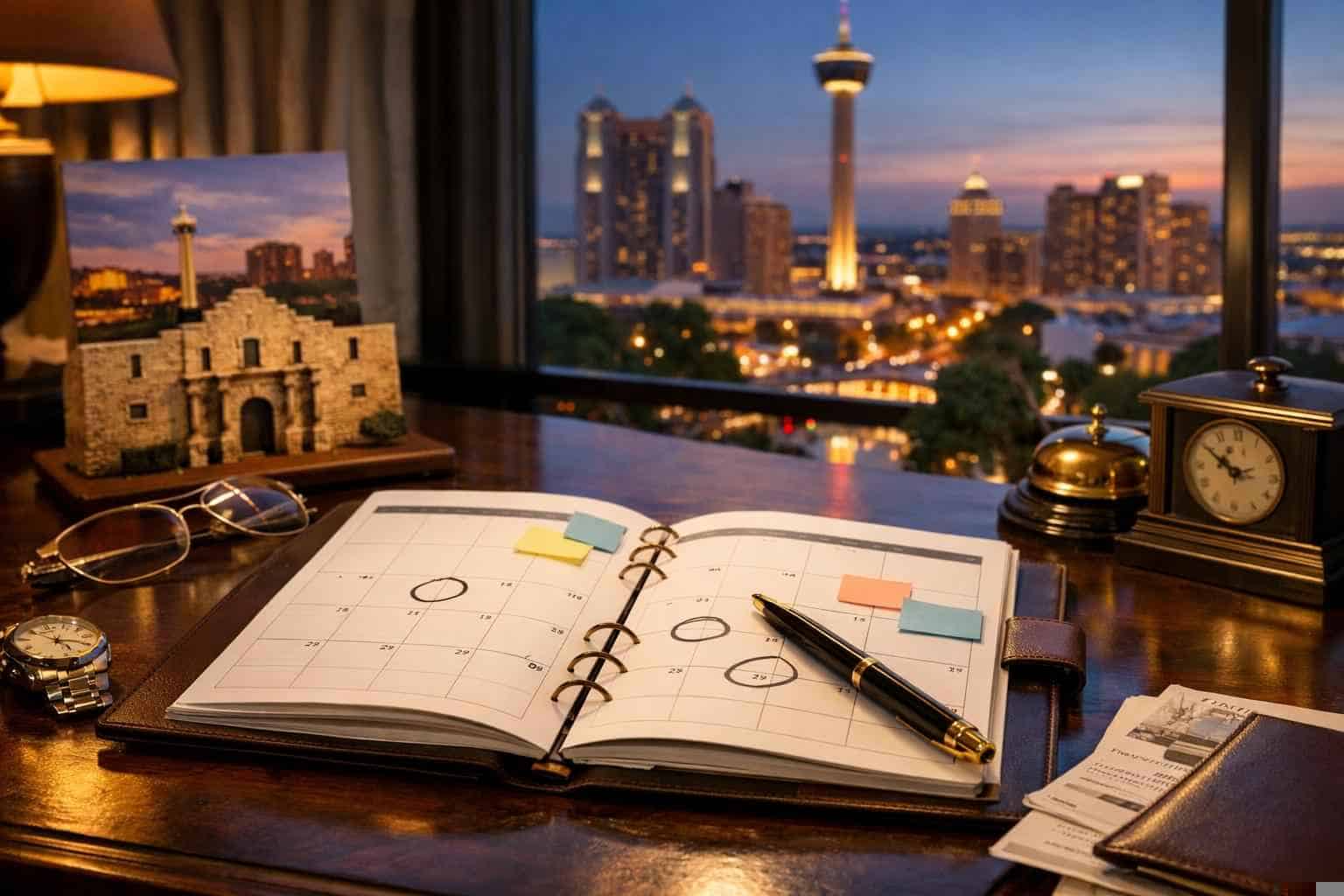 How far in advance should I reserve peak dates in San Antonio Texas?