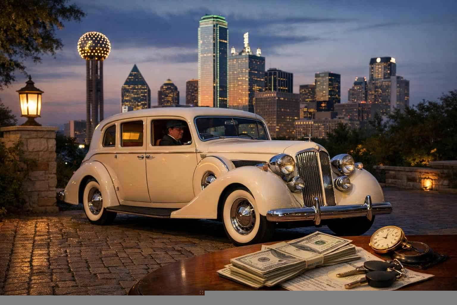 How much does antique vehicle rental with driver cost in Dallas Texas