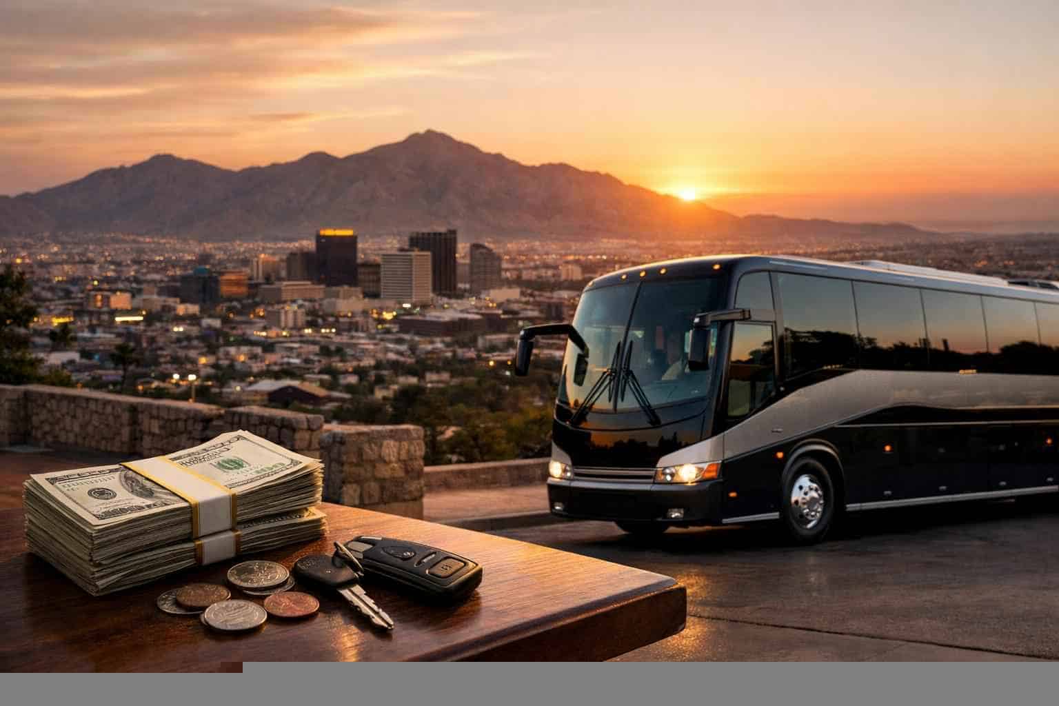 How much does bus rental cost in El Paso Texas?