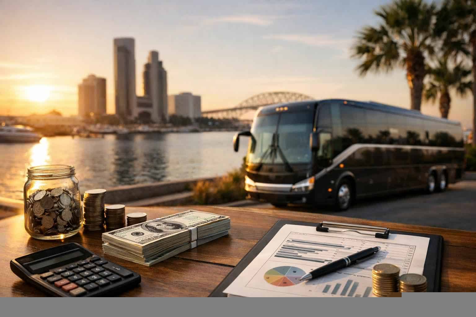 How much does charter bus rental cost in Corpus Christi Texas?