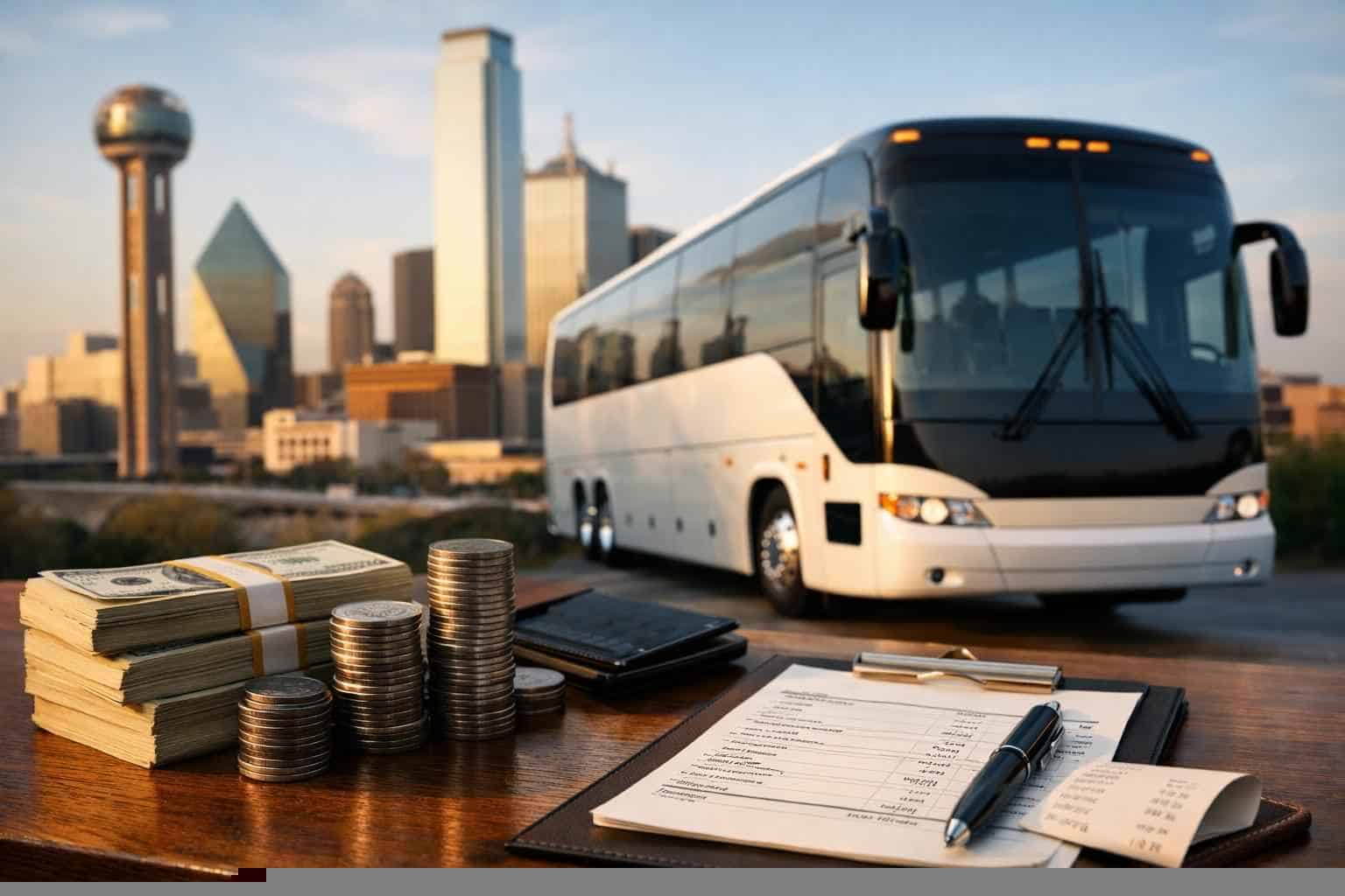 How much does charter bus rental cost in Dallas Texas