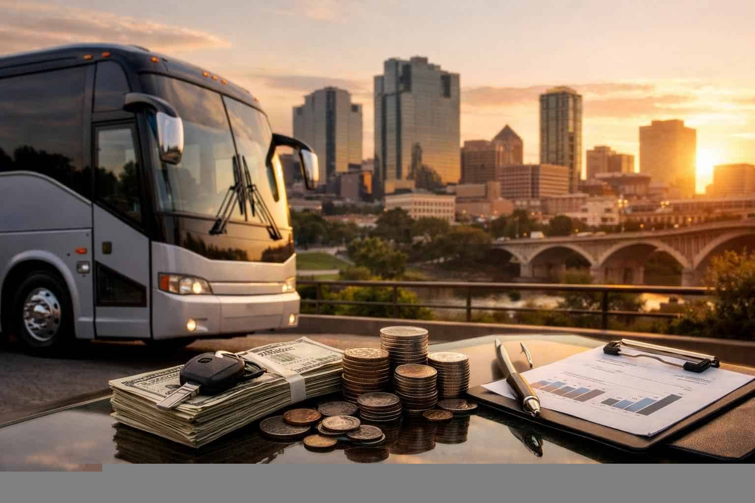 How much does charter bus rental cost in Fort Worth Texas?