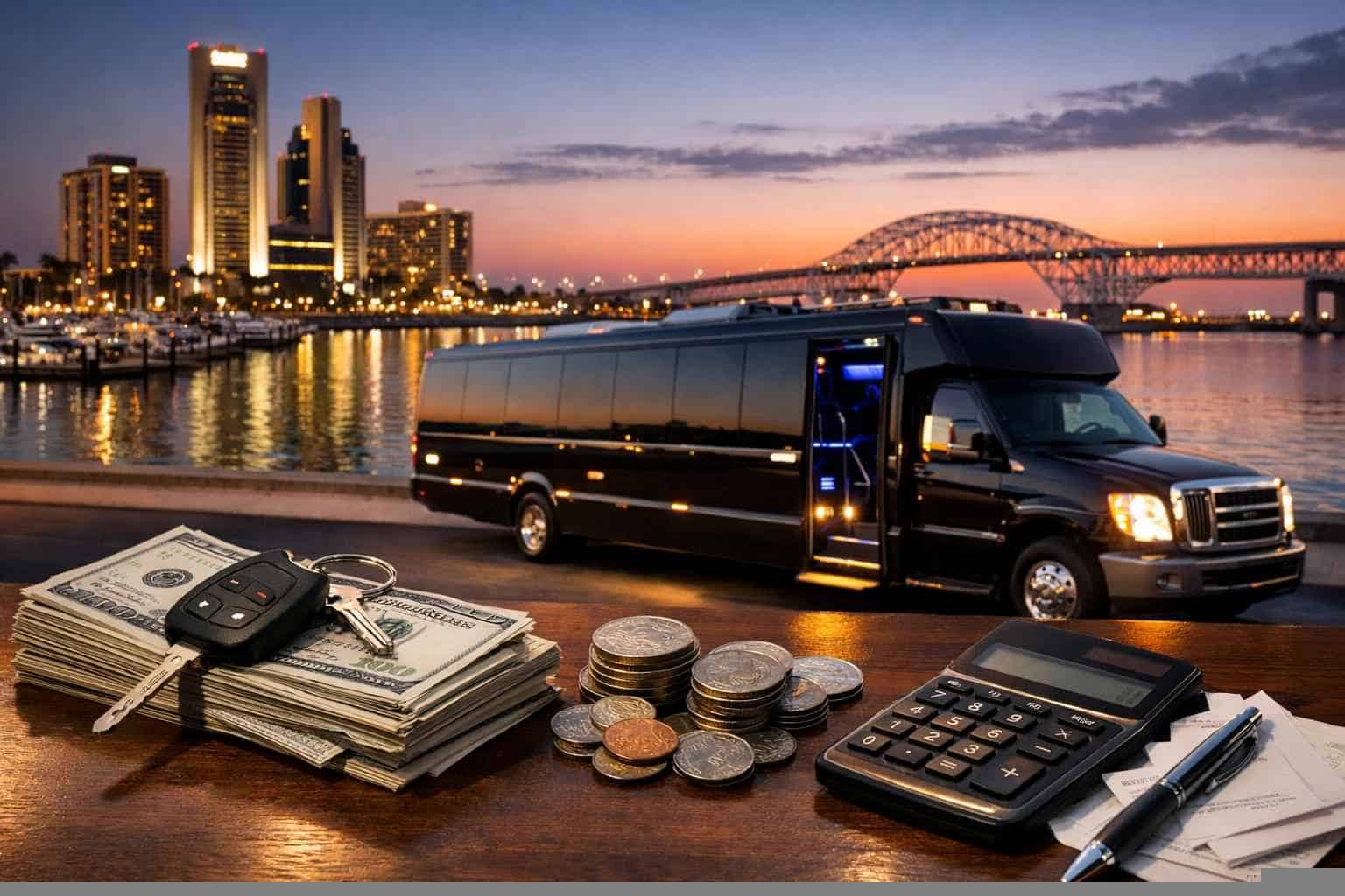 How much does limo bus rental cost in Corpus Christi Texas?