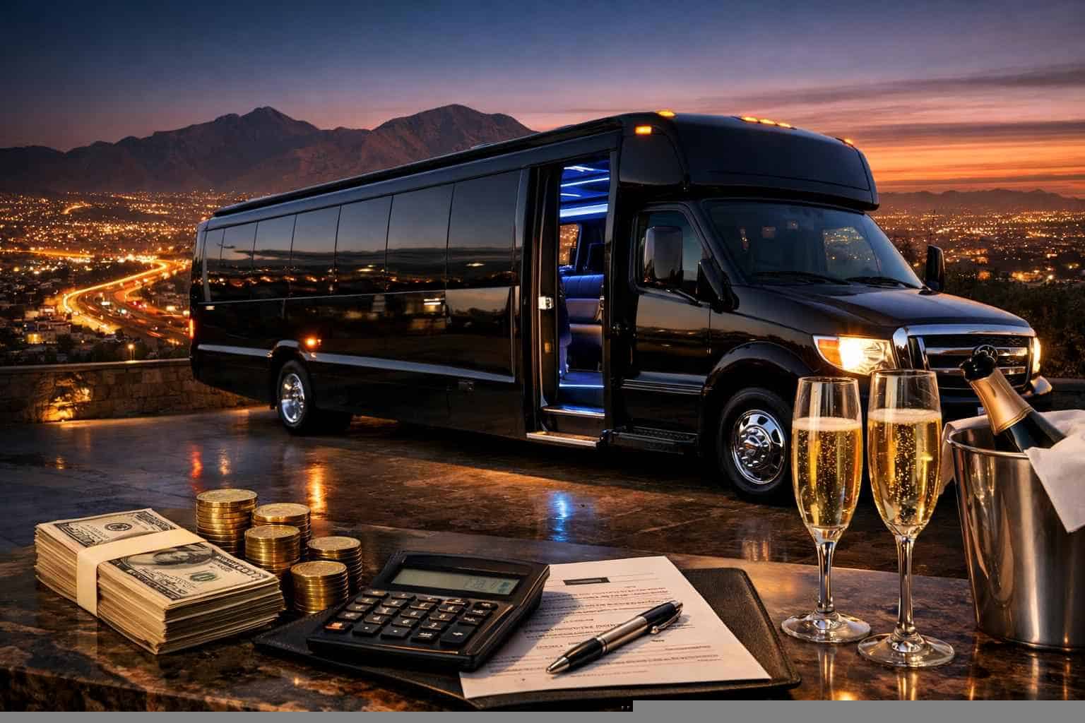 How much does limo bus rental cost in El Paso Texas?
