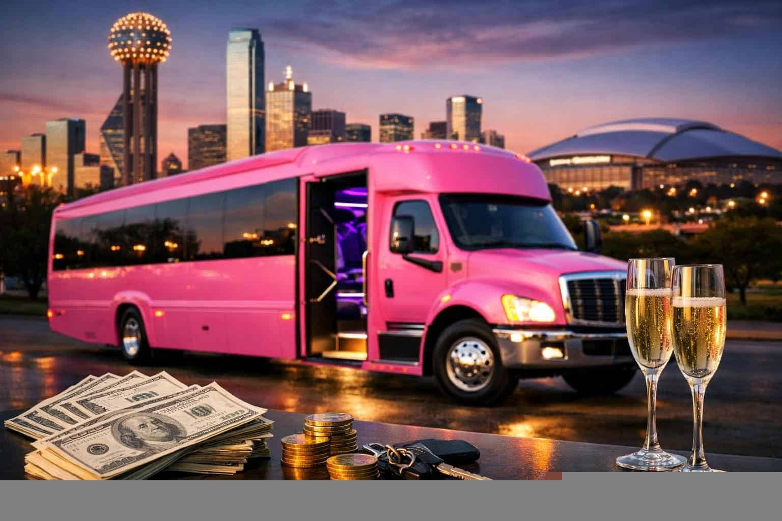 How Much Does A Pink Party Bus Cost In Arlington?