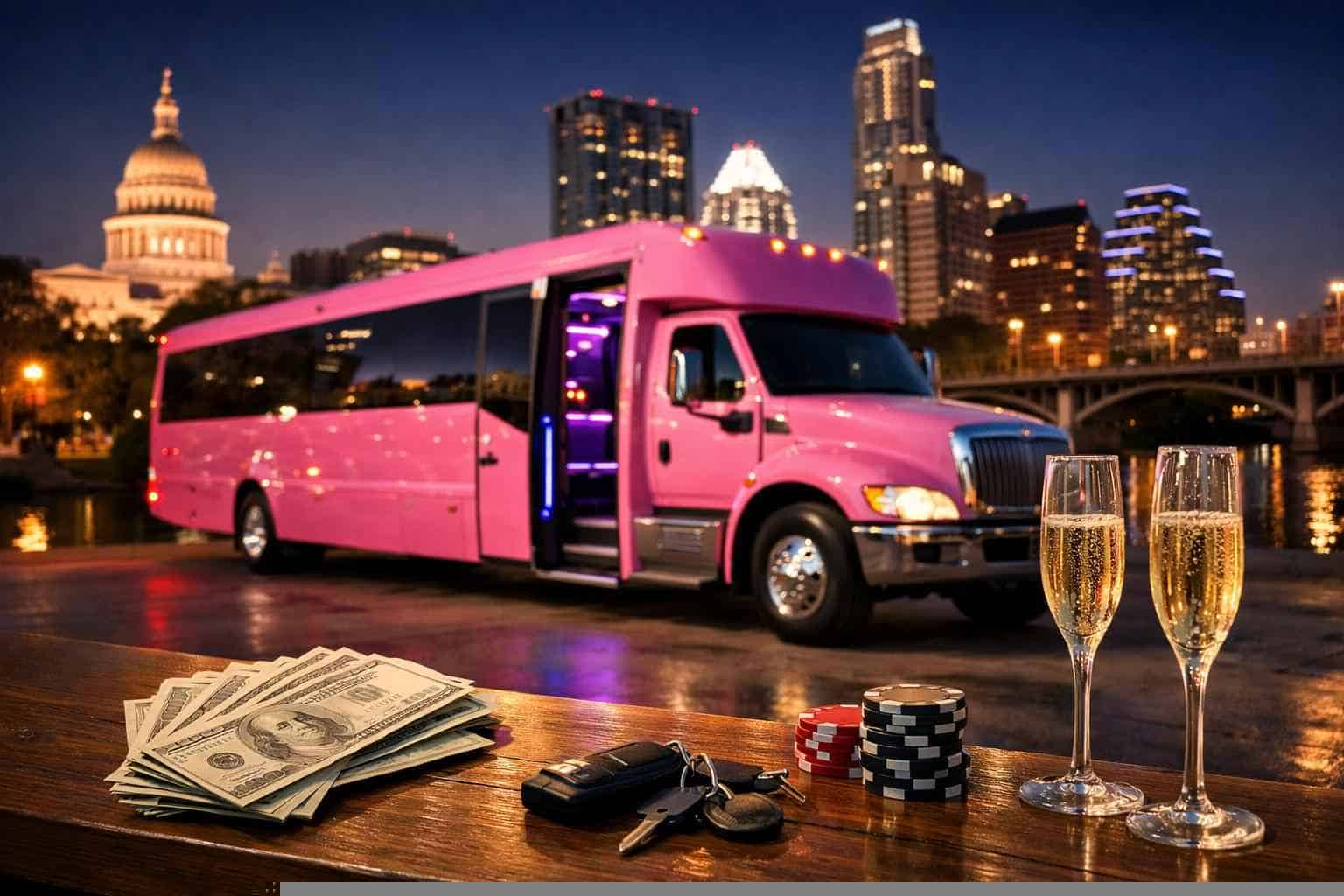 How Much Is A Pink Party Bus In Austin Texas?