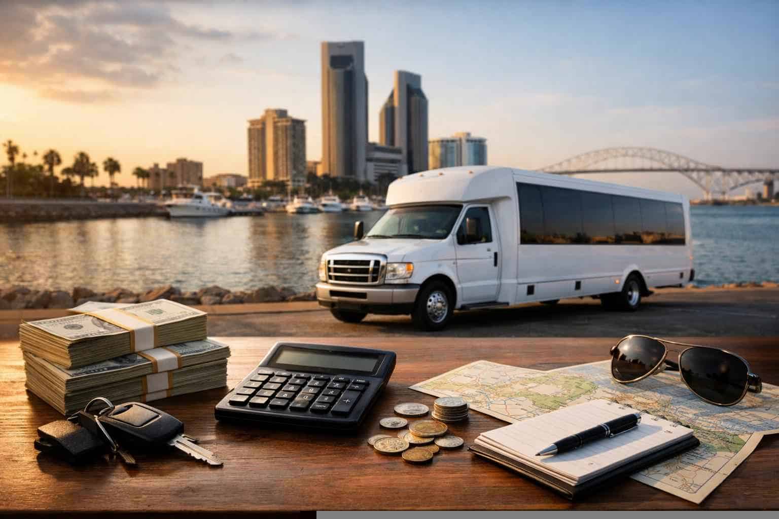 How much does shuttle bus rental cost in Corpus Christi Texas?