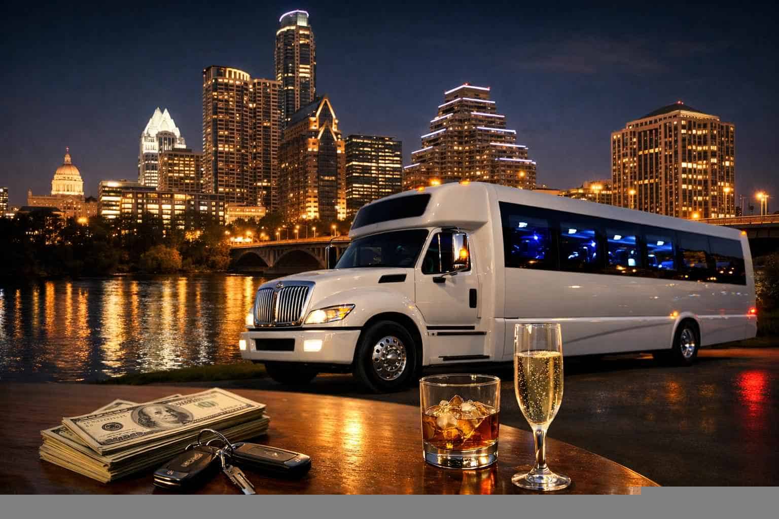 How much does white party bus rental cost in Austin Texas