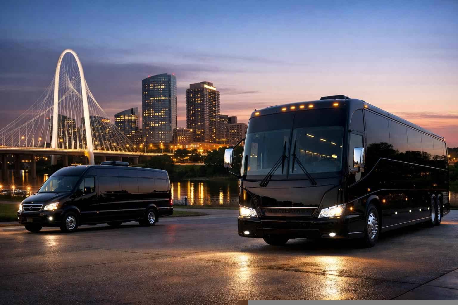 Luxury Black Buses For Irving Events