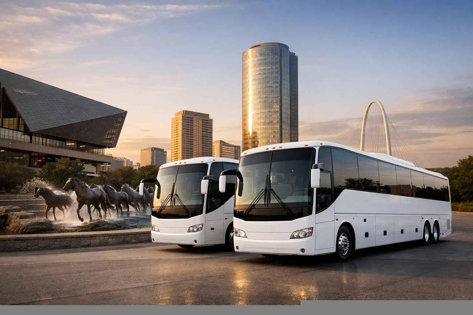 Irving Texas White Buses