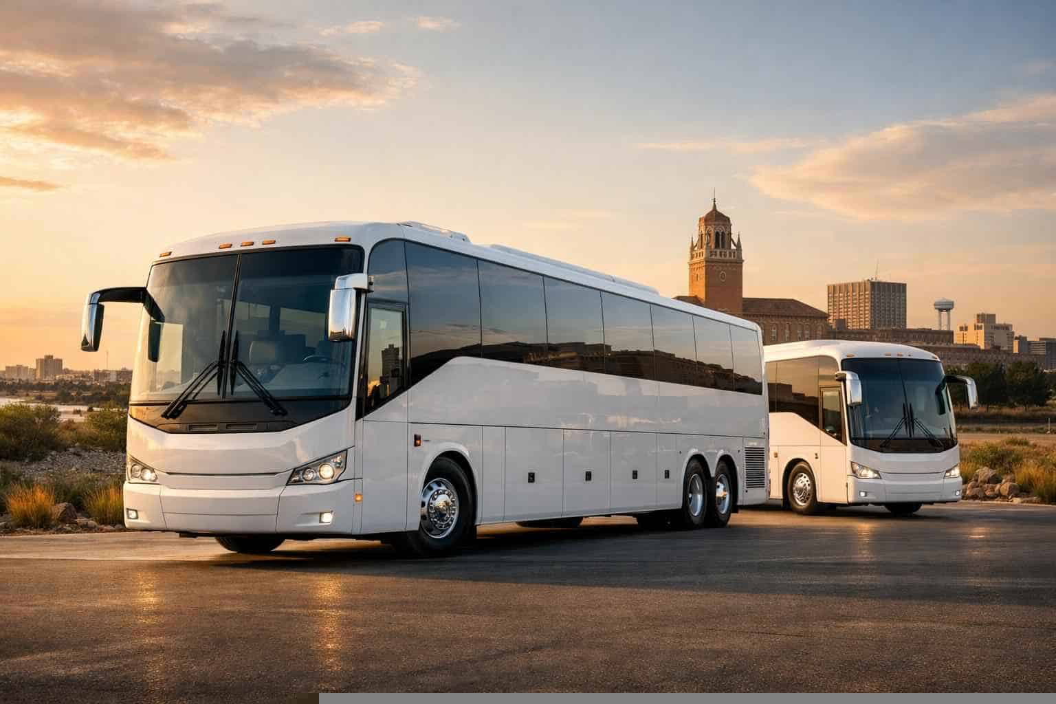 Lubbock Texas White Buses