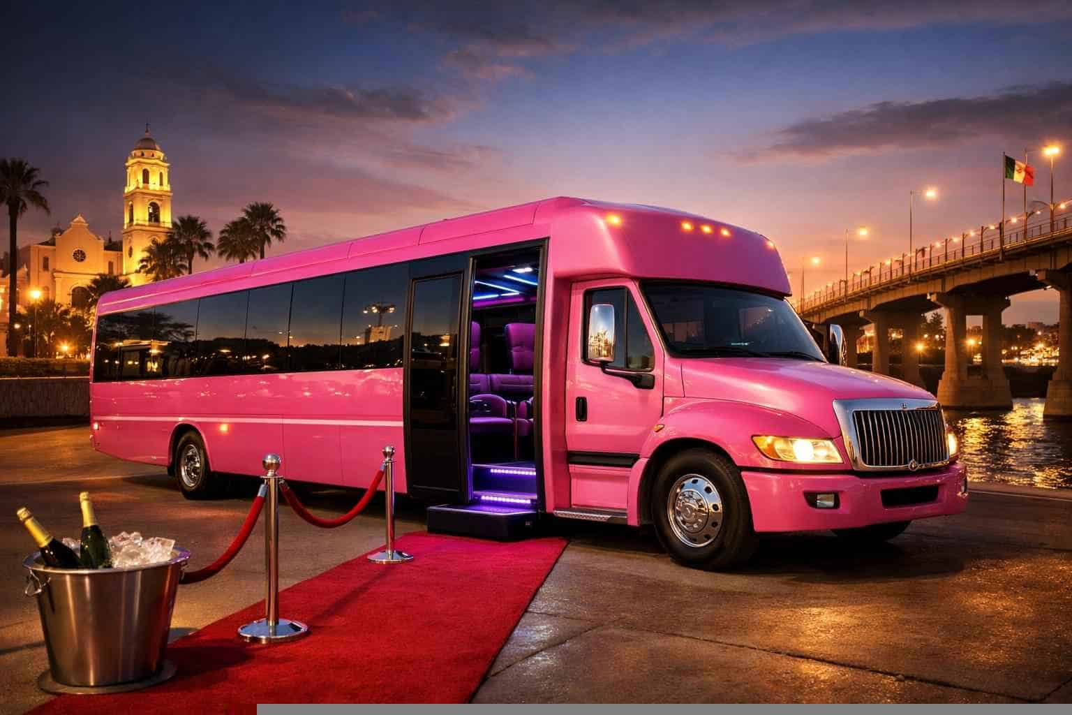 Laredo Pink Party Bus Rental Services