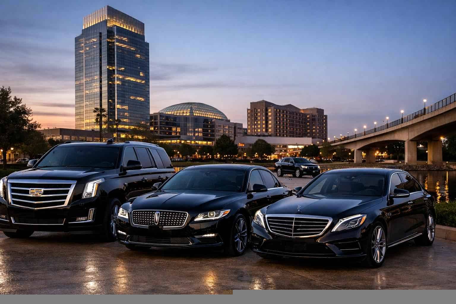 Black Sedans And SUVs In Plano