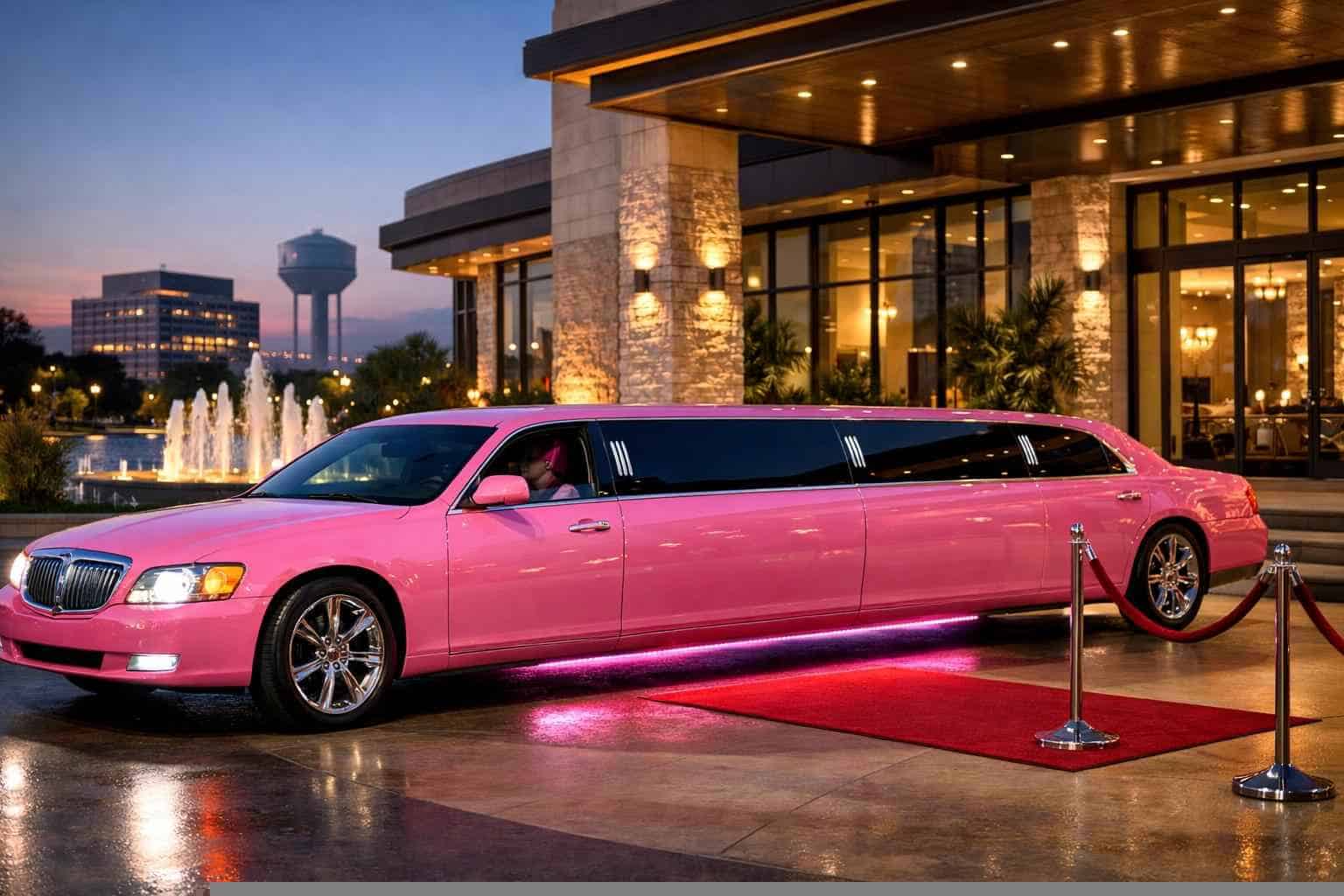 Plano Texas Pink Limo Service