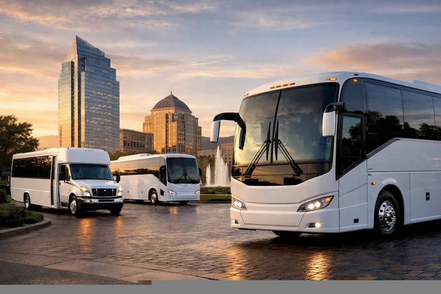 Plano Texas White Buses