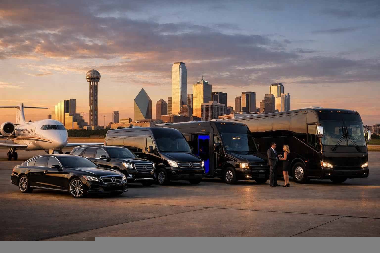 What Vehicle Sizes Do You Offer In Dallas Texas Sedans SUVs Sprinters Party Buses Charter Coaches