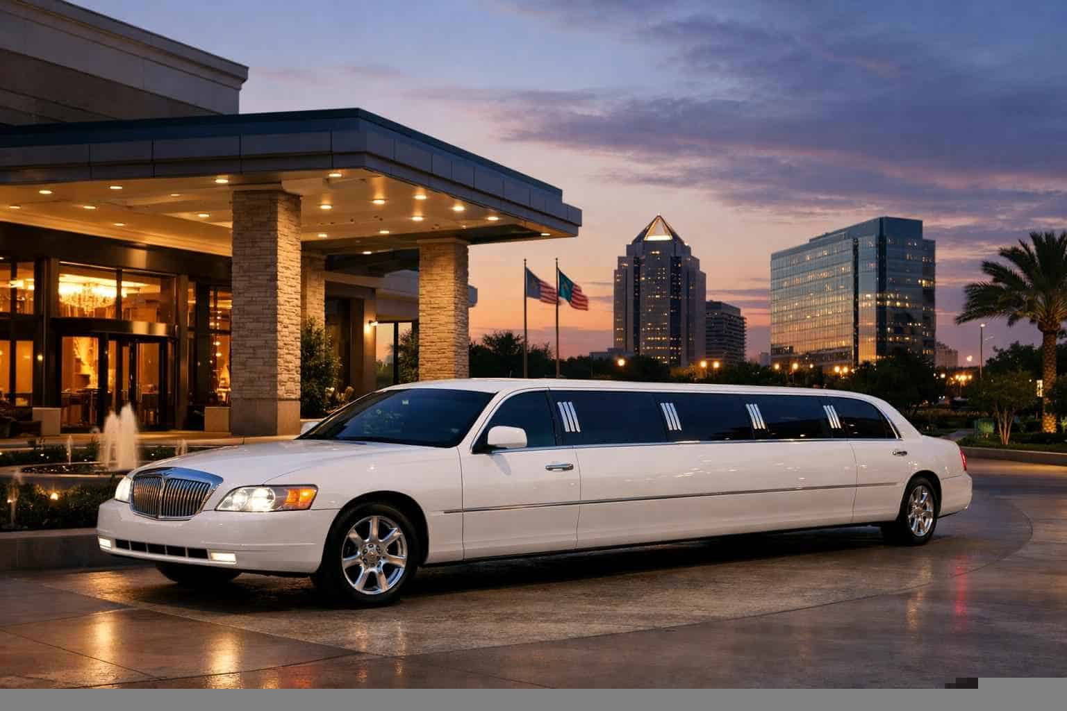 White Limo Rental Services In Plano Texas