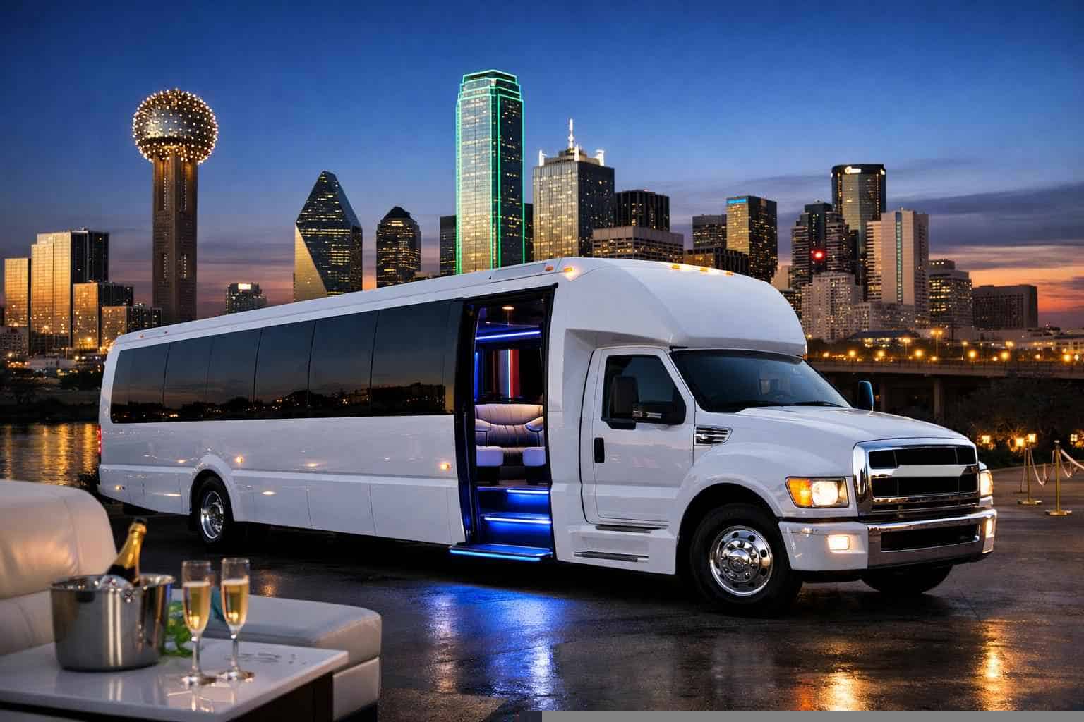 White Party Bus Rental Services in Dallas Texas