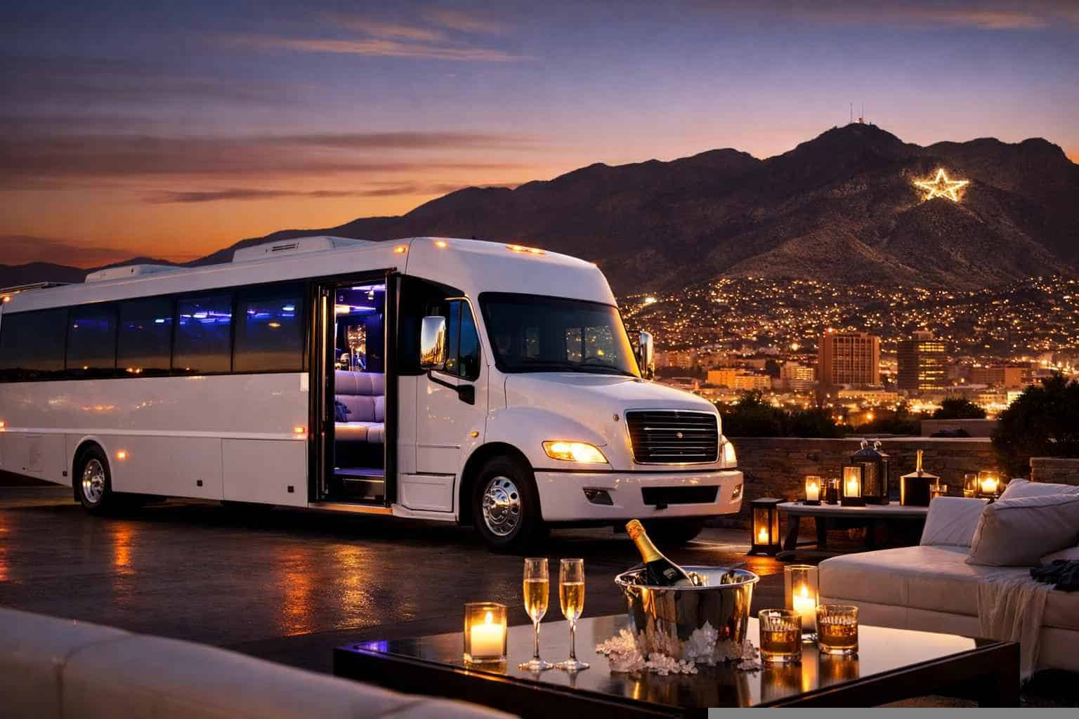 White Party Bus Rental Services in El Paso Texas