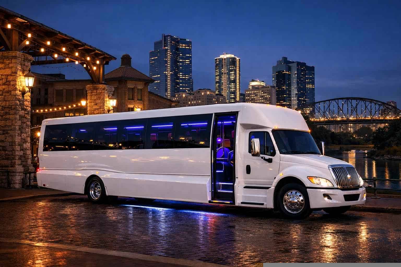 White Party Bus Rental Services in Fort Worth Texas
