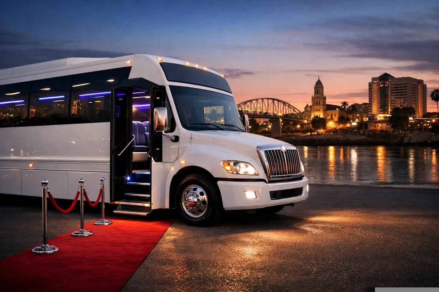 White Party Bus Rental Services In Laredo Texas