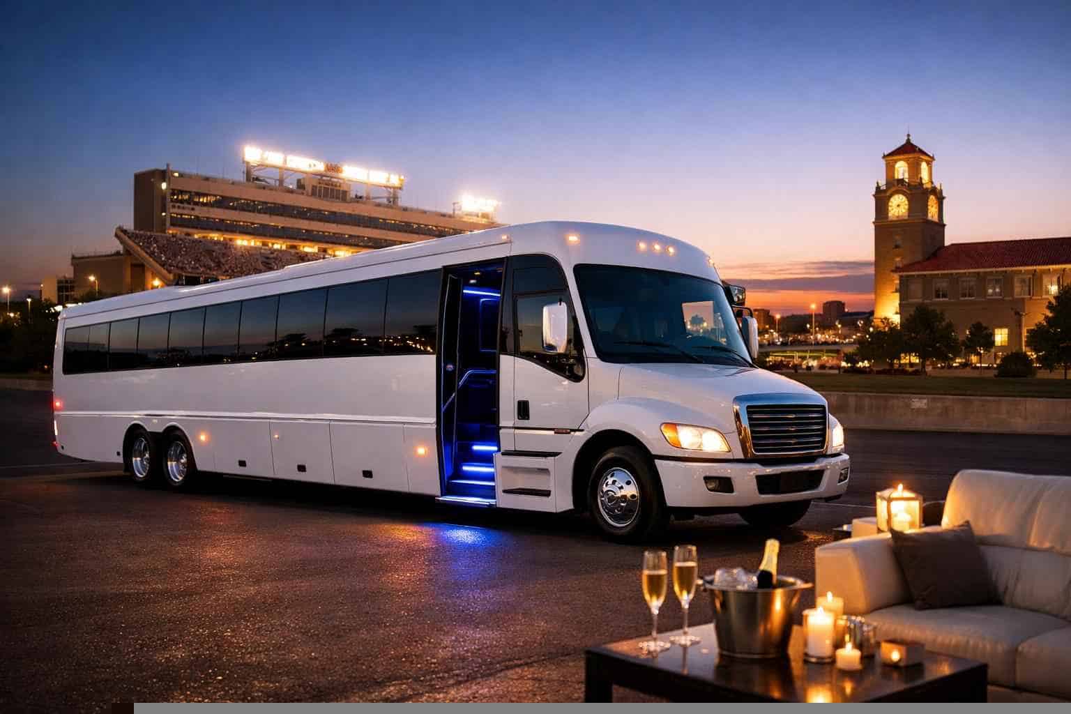 White Party Bus Rental Services In Lubbock Texas