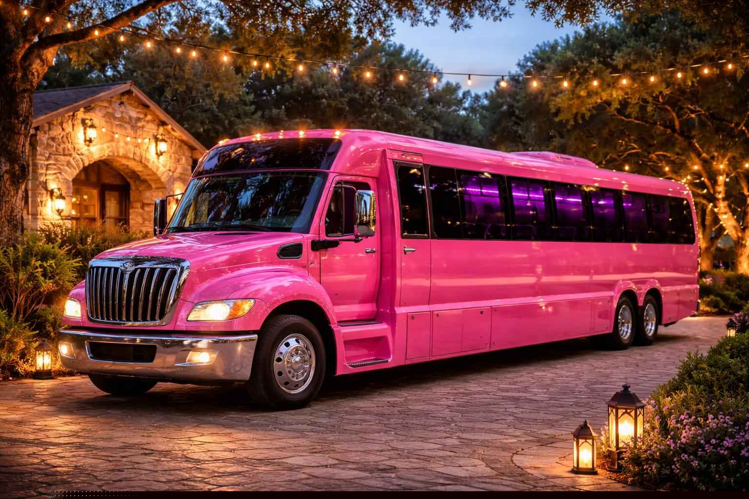 Best Pink Party Bus Company In Boerne TX