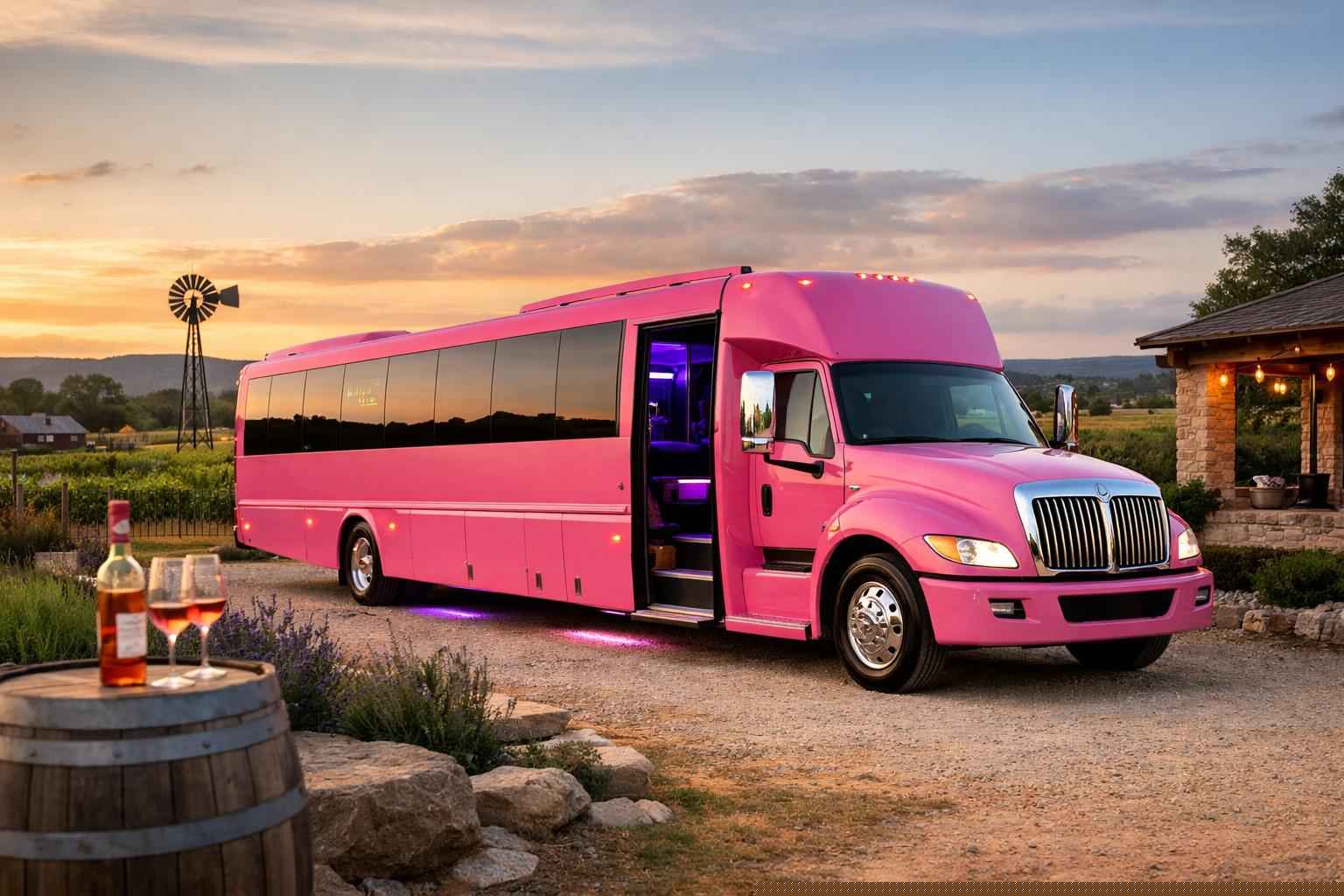 Best Fredericksburg TX Pink Bus Company