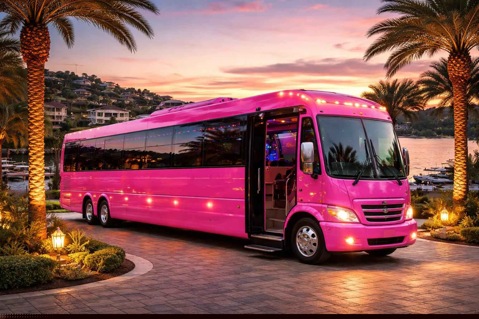 Best Pink Party Bus Company In Horseshoe Bay TX