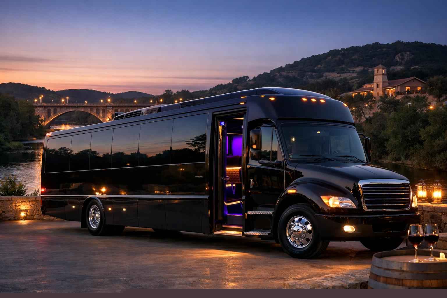 Best Black Party Bus Company In Kerrville TX
