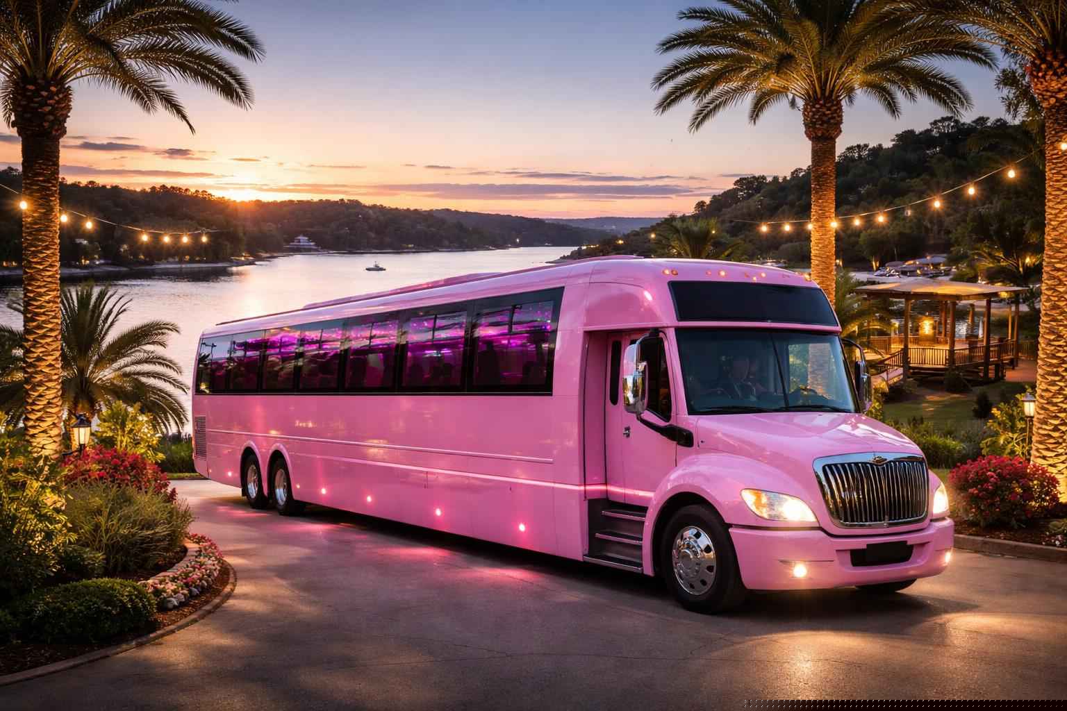 Best Pink Party Bus Company In Kingsland TX