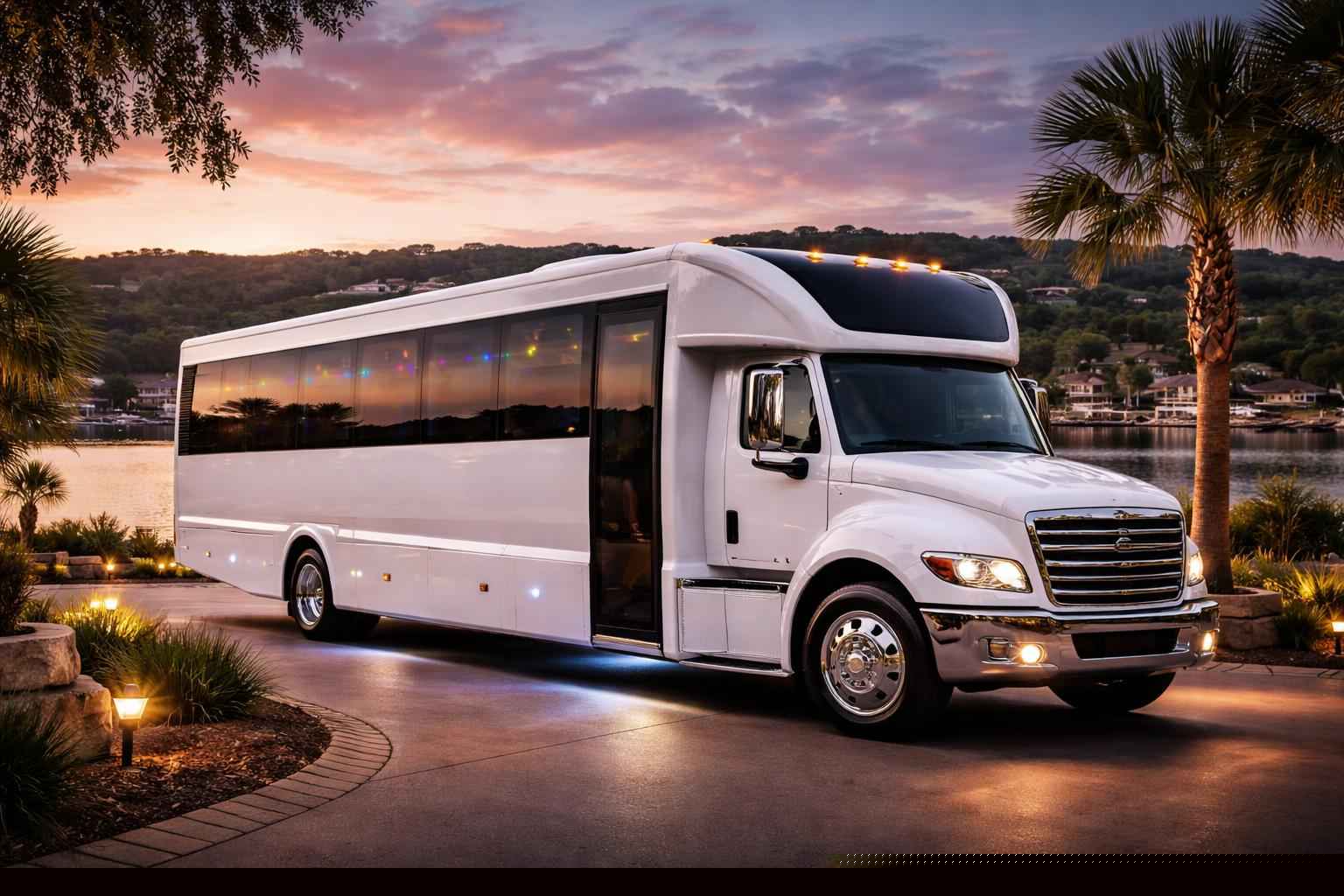 Best White Party Bus Company In Kingsland TX