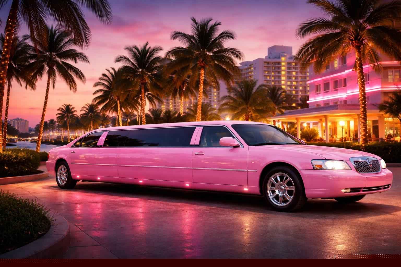 Best Miami FL Pink Limo Company