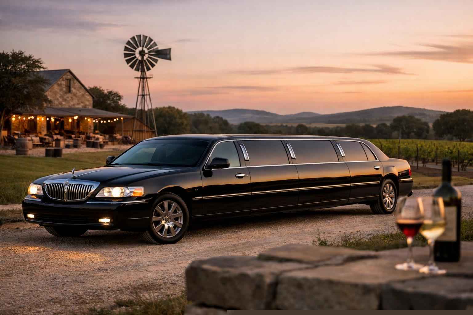 Black Limo Rental Services in Fredericksburg Texas