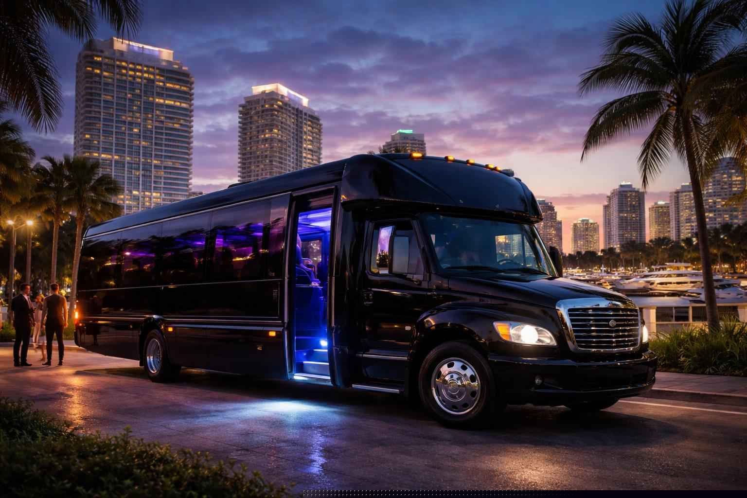 Black Party Bus Rental Services in Miami Florida