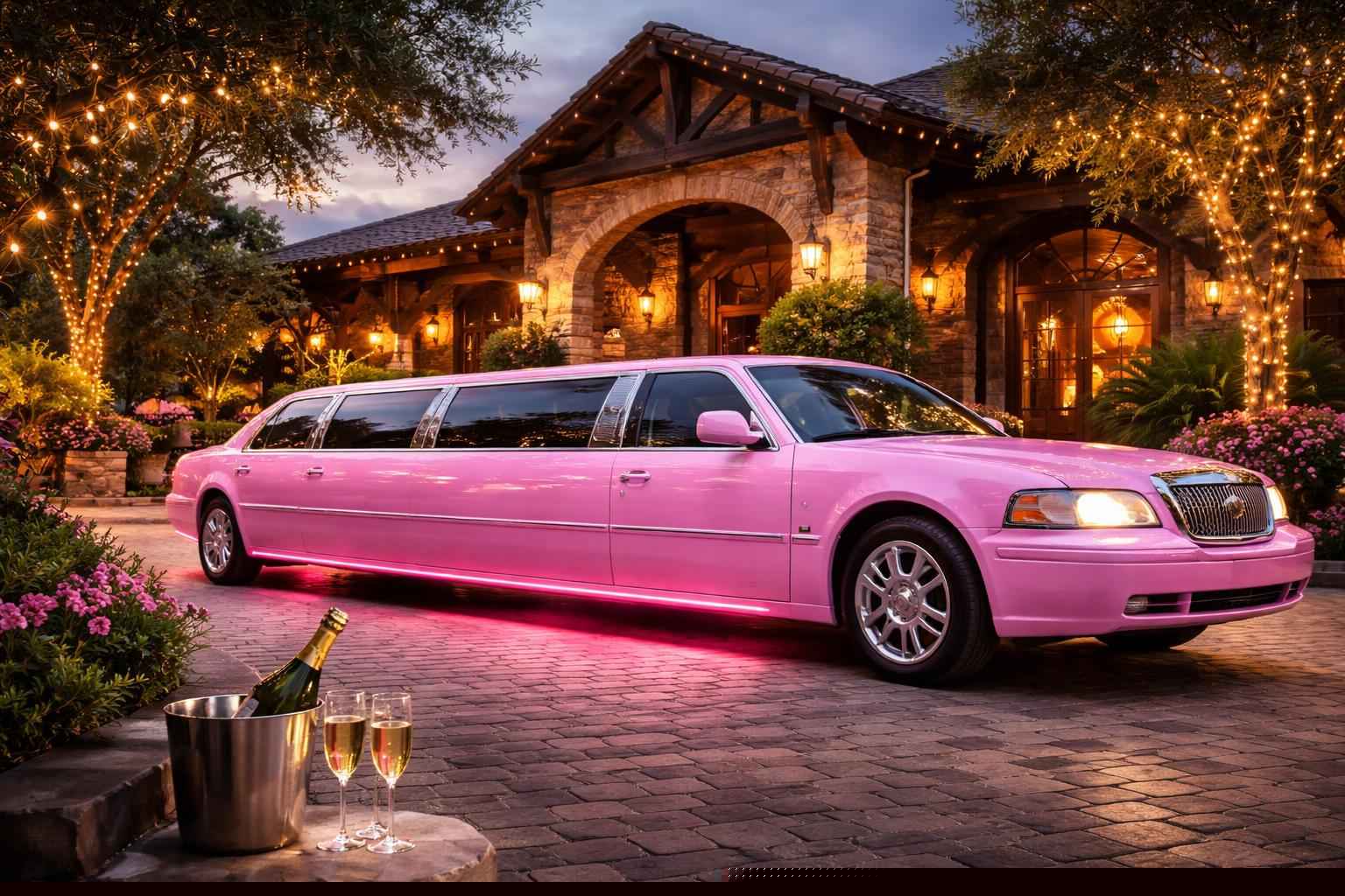 Boerne TX Pink Limousine Service