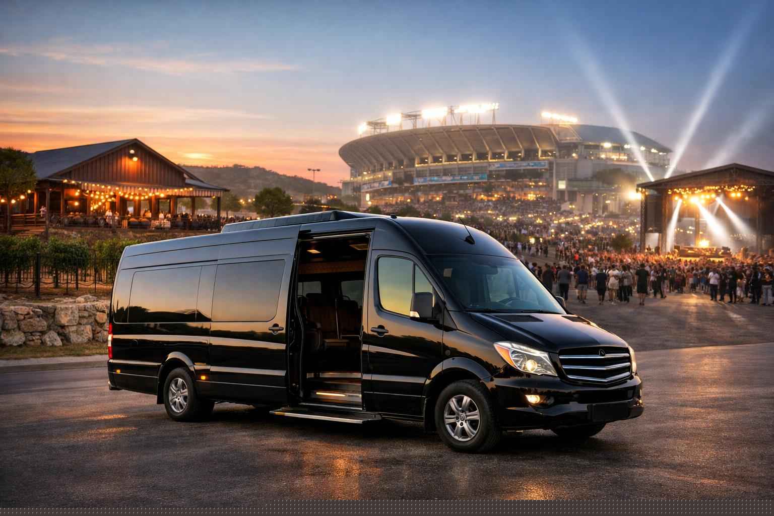 Event Shuttle Van Service Fredericksburg TX