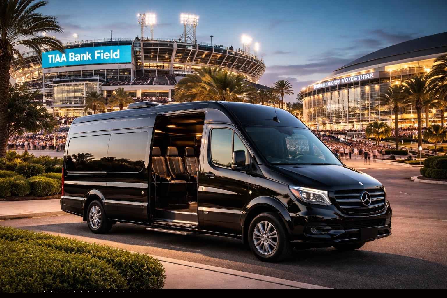 Can I book Jacksonville Florida shuttles for popular venues and stadiums?