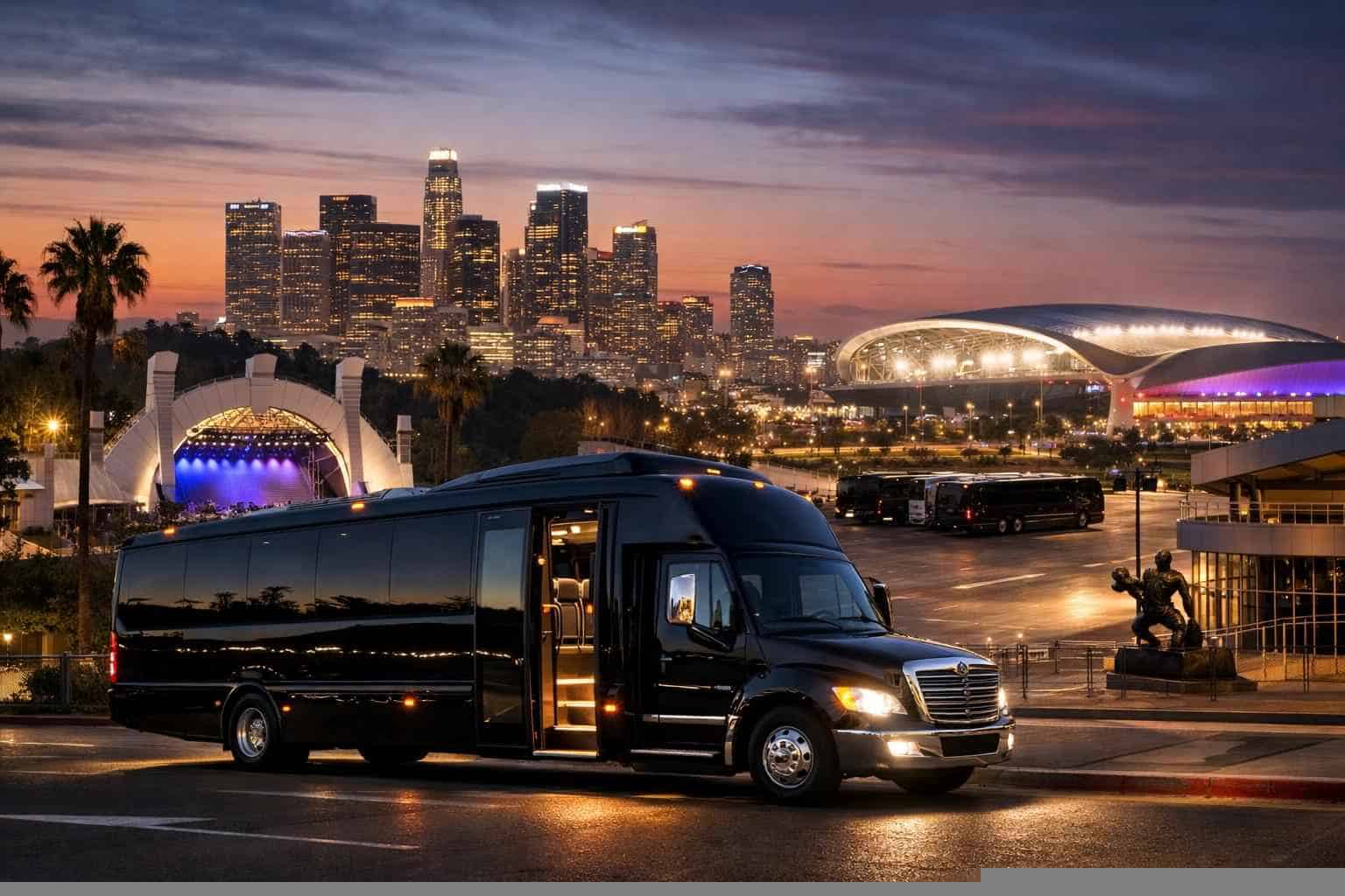Can I book Los Angeles California shuttles for popular venues and stadiums?