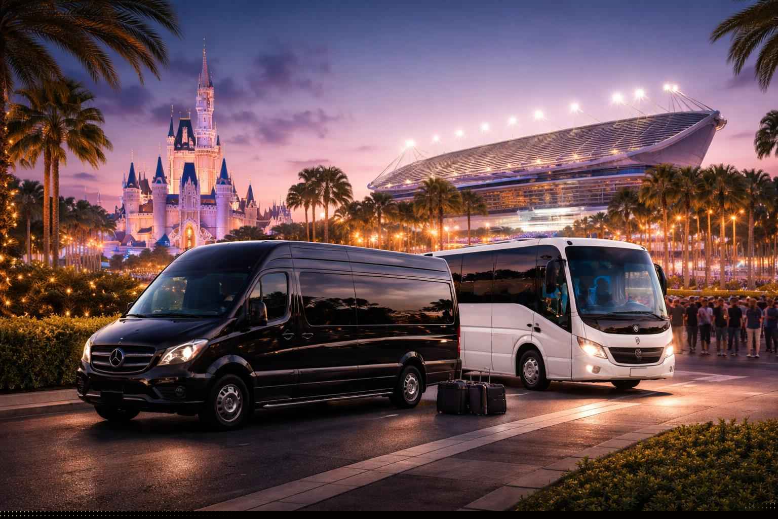 Can I book Orlando Florida shuttles for popular venues and stadiums?
