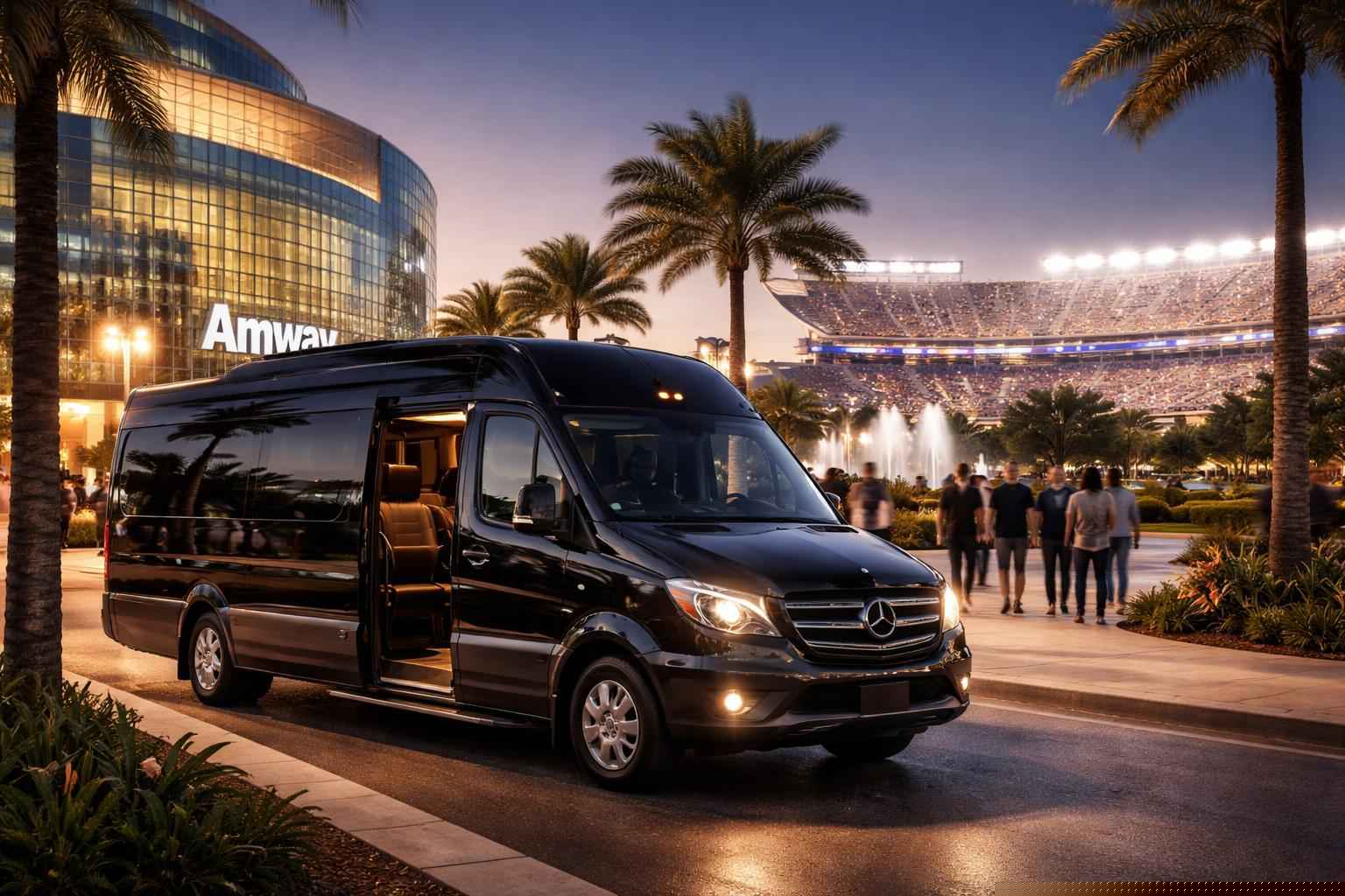 Can I book Orlando Florida shuttles for popular venues and stadiums
