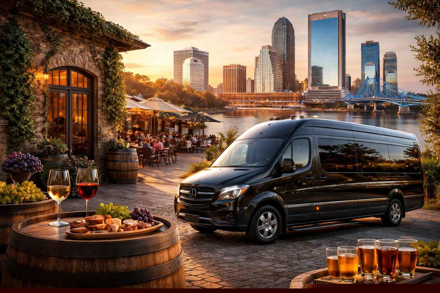 Can you handle multi-stop winery brewery city tours around Jacksonville Florida?