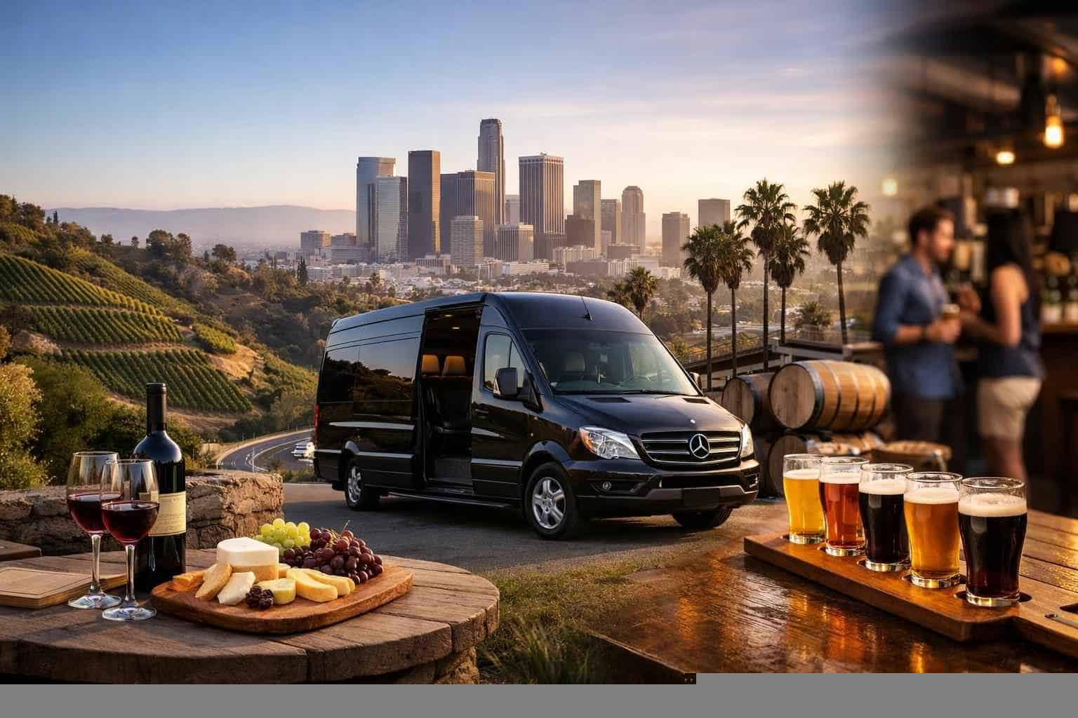 Can you handle multi-stop winery brewery city tours around Los Angeles California?