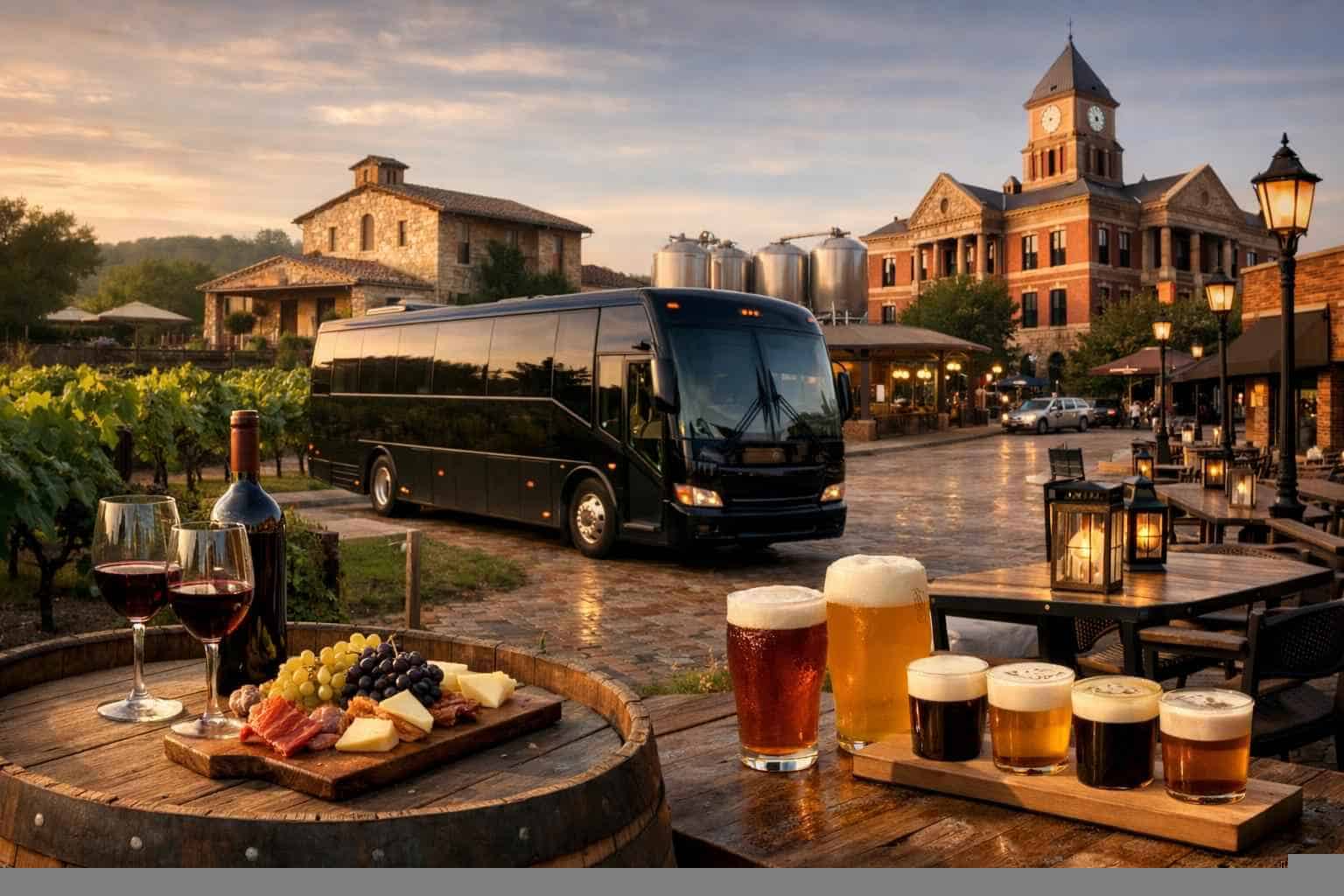 Can You Handle Multi-Stop Winery Brewery City Tours Around McKinney Texas