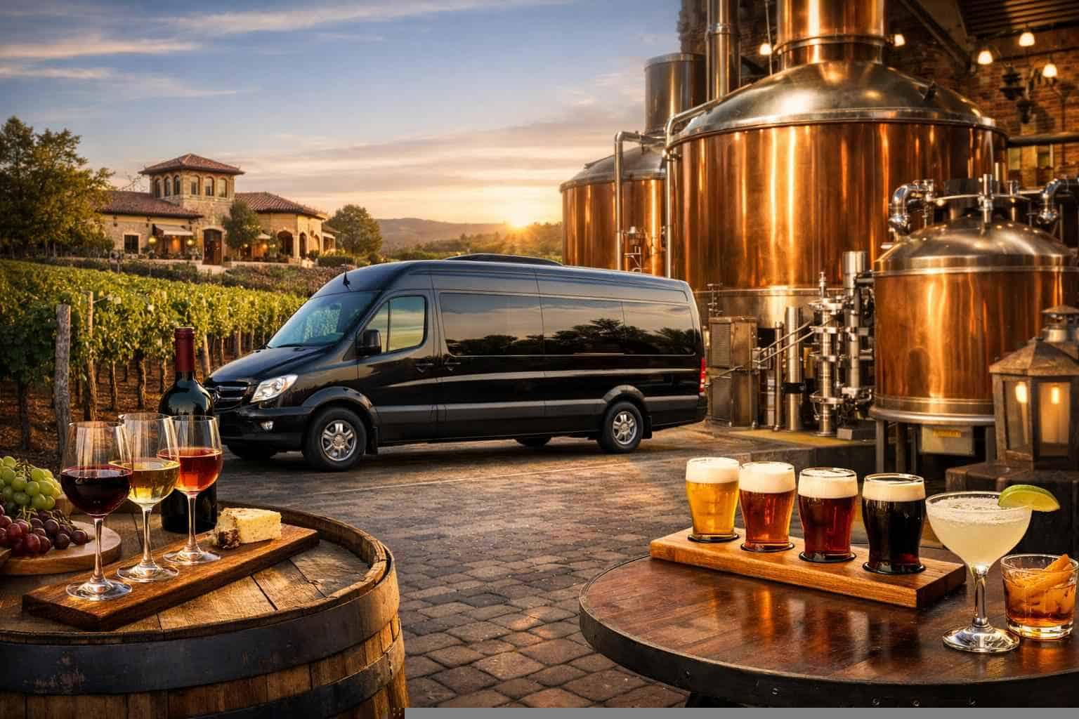 Can you handle multi-stop winery brewery city tours around McKinney Texas?