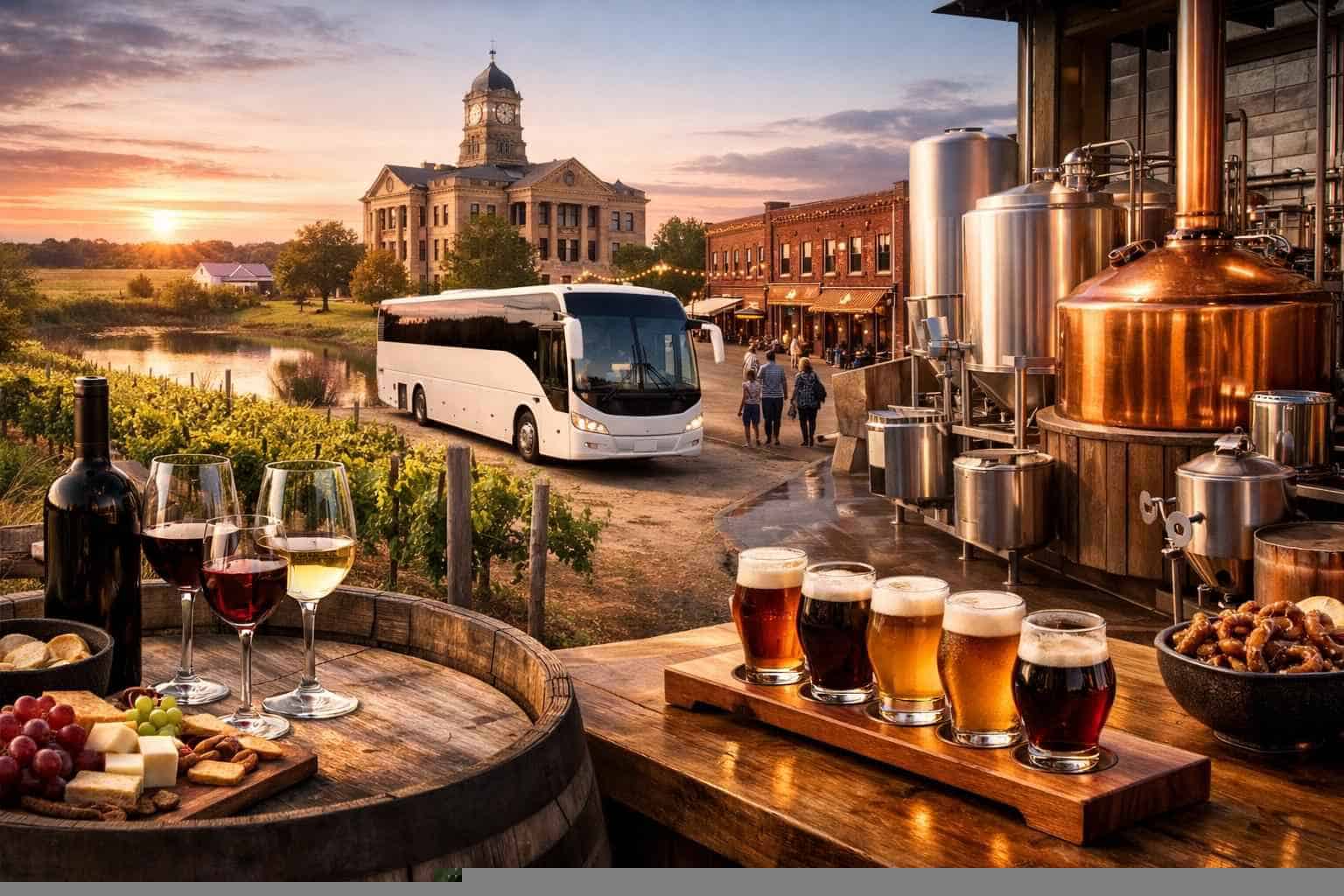 Can You Handle Multi Stop Winery Brewery City Tours Around McKinney Texas?