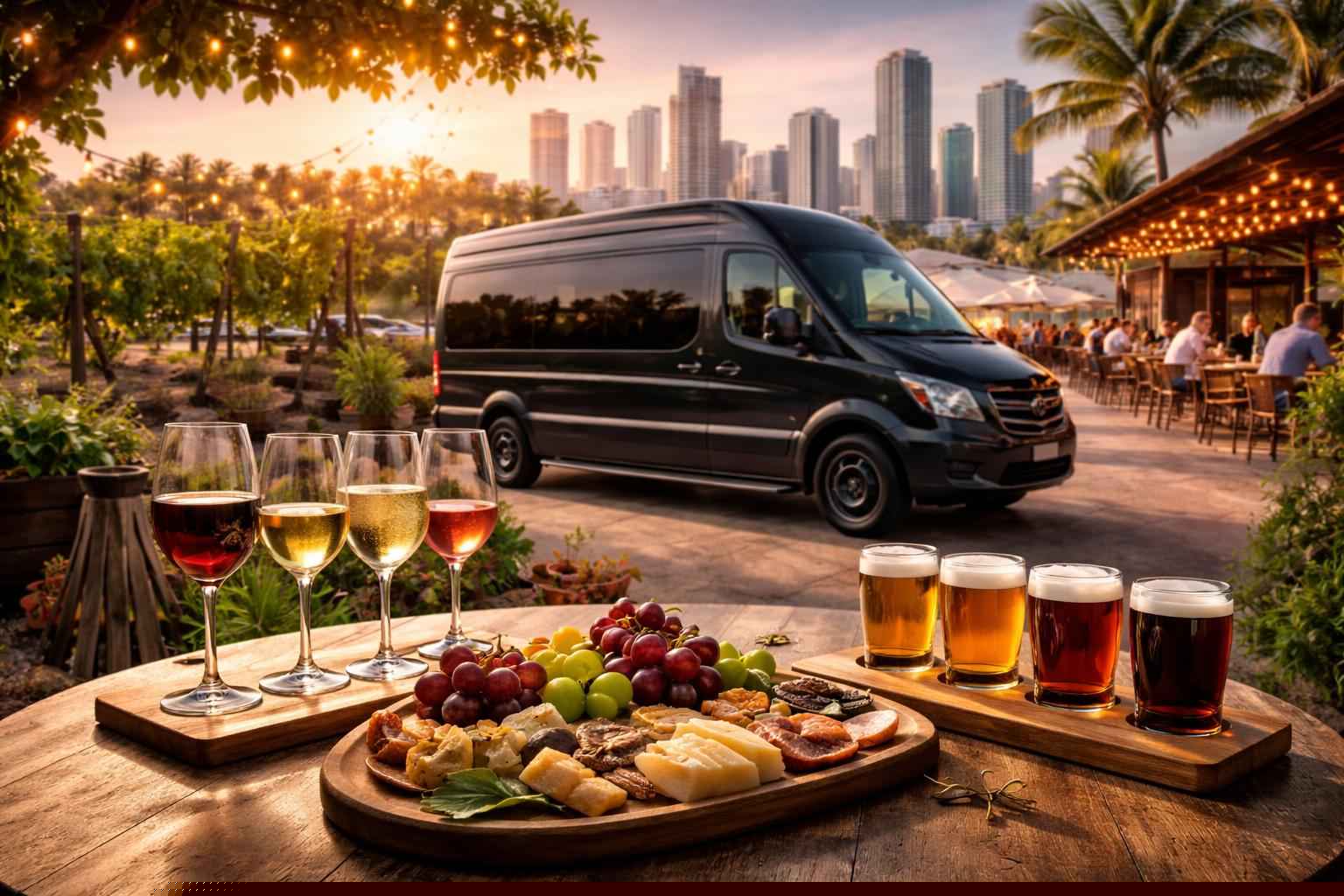Can you handle multi-stop winery brewery city tours around Miami Florida?